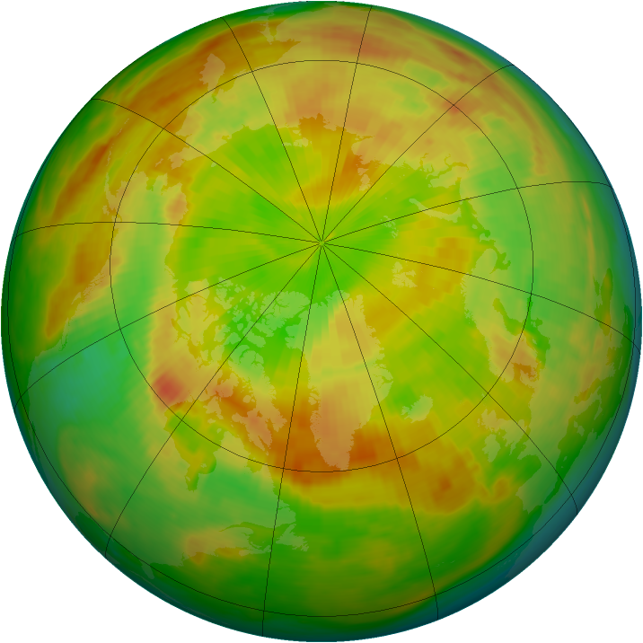 Arctic ozone map for 22 May 1988
